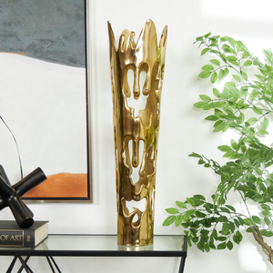 Vase à fleurs en aluminium de luxe, vase décoratif moderne pour le sol, pour salon, chambre, salle à manger, au meilleur prix - Product Image 6