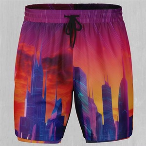 Short de sport pour homme 2026, imprimé personnalisé, style streetwear, double couche, transfert thermique, 100% coton, entrejambe 5 pouces - Product Image 1