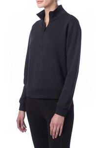 Recién llegado, jersey de manga larga para mujer, sudadera de lana con cremallera y cuello levantado, ropa informal, Color sólido liso para otoño - Product Image 3