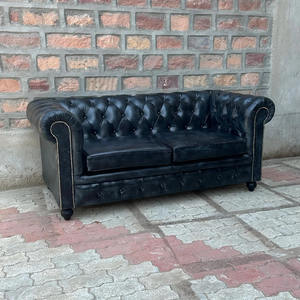 Elegant Black Leather Corner <b>Sofa</b> Modern L Shape Design Button Tufted Back Rolled Arms Eco Friendly Living Room <b>Wood</b> <b>Frame</b> - Product Image 3