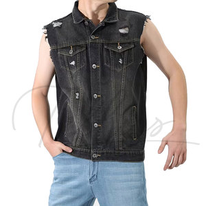 Veste en jean sans manches pour homme de haute qualité, style tendance, taille standard, fabriquée avec un bon matériau, veste en jean de la meilleure qualité pour homme - Product Image 2