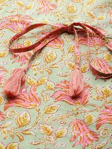 High Quality Designer Cotton Floral Printed <b>Kaftan</b> <b>Summer</b> Daily Wear Regular Fit Sweetheart Neck Washable Three Quarter Sleeve - Product Image 3