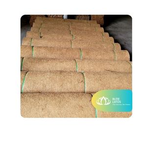 <b>BLUE</b> LOTUS Gem Le Coir Mat-PET Friendly Eco-Friendly Handmade Classic Rectangle Floral Pattern Low Pile Non-Slip Rubber Outdoor - Product Image 1