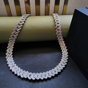 Cadena Cubana de 16MM con Diseño Adorable para Joyería Hip Hop, Plata de Ley 925 con Diamante Cultivado en Laboratorio, Regalo Unisex para Todos los Amantes de la Cultura Cubana - Product Image 1