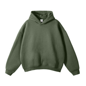 ผู้ผลิตเสื้อฮู้ดดี้สีพื้นแบบสวมหัว ผ้าฝ้ายฟลีซหนานุ่ม ใส่ได้ทั้งชายและหญิง ทรงโอเวอร์ไซส์ สำหรับฤดูหนาว ขายส่ง - Product Image 3