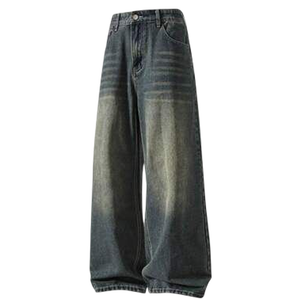 Jeans baggy en denim de haute qualité pour hommes, coupe large, style vintage, streetwear, fabrication sur mesure en usine - Product Image 6