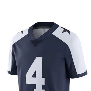 Nouveau style 2026 – Maillots de football américain pour hommes – Vente directe usine – Maillot à manches courtes col en V 100 % polyester - Product Image 4