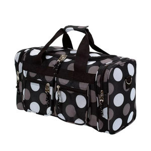 Top Trending Unisex Polka Dot Duffel <b>Bag</b> Polyester 20-<b>30L</b> Capacity Casual Gym Travel <b>Bag</b> Zipper Closure Soft Handle Durable - Product Image 3