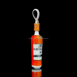 Wholesale Hip Hop Multicolor Sparkling <b>Wine</b> Bottle Jewely Pendant <b>Wine</b> Glasses Pendant Necklace - Product Image 4