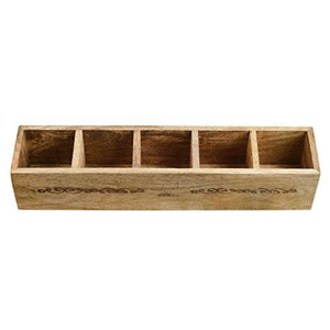 Lightweight <b>Caddy</b> Portable Bar Server Storage Wooden Rectangular Bucket <b>Caddy</b> 3 Columns Unique <b>Caddy</b> With Metal Handles - Product Image 6