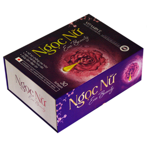 Boîte postale en papier violet haut de gamme pour cosmétiques Revêtement UV portable Vernis à stratification brillante pour l'expédition de crème pour les yeux de soins de la peau - Product Image 2