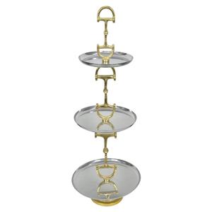 Luxury 3 Tier <b>Cake</b> <b>Stand</b> Round <b>Marble</b> Dish Fruits Serving Trays Decorative Table Countertop Horse Bit Style <b>Cake</b> <b>Stand</b> Hot Sell - Product Image 3