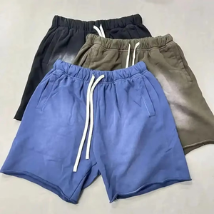 Shorts en coton délavé et vieilli ONEAPEX INTERNATIONAL pour hommes, style streetwear décontracté et personnalisé - Product Image 2