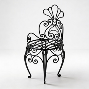 Chaise de jardin en fer forgé KHP Victorian, durable, pour extérieur, non pliable, avec finition résistante aux intempéries, personnalisable, Vietnam - Product Image 1