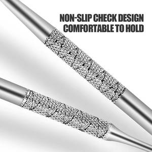 Ensemble d'outils à double extrémité Morje Surgical en acier inoxydable réutilisable pour repousser les cuticules avec poignée texturée pour manucure - Product Image 5