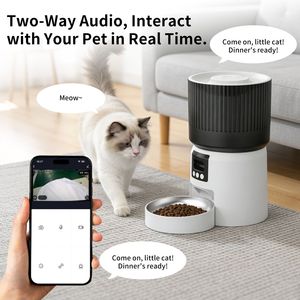 Distributore Automatico Intelligente di Cibo per Animali Domestici da 4L/5L con Alimentazione Temporizzata e Quantitativa, Controllo Remoto per la Massima Tranquillità - Product Image 2