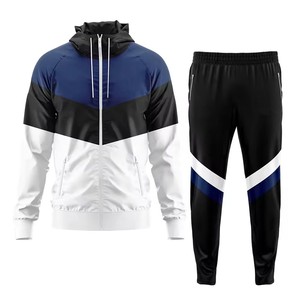 Conjunto Deportivo para Hombre 2026, con Bloques de Color, Sudadera con Capucha y Cierre de Cremallera, Pantalones Deportivos, Material de Poliéster de Secado Rápido para Otoño - Product Image 6
