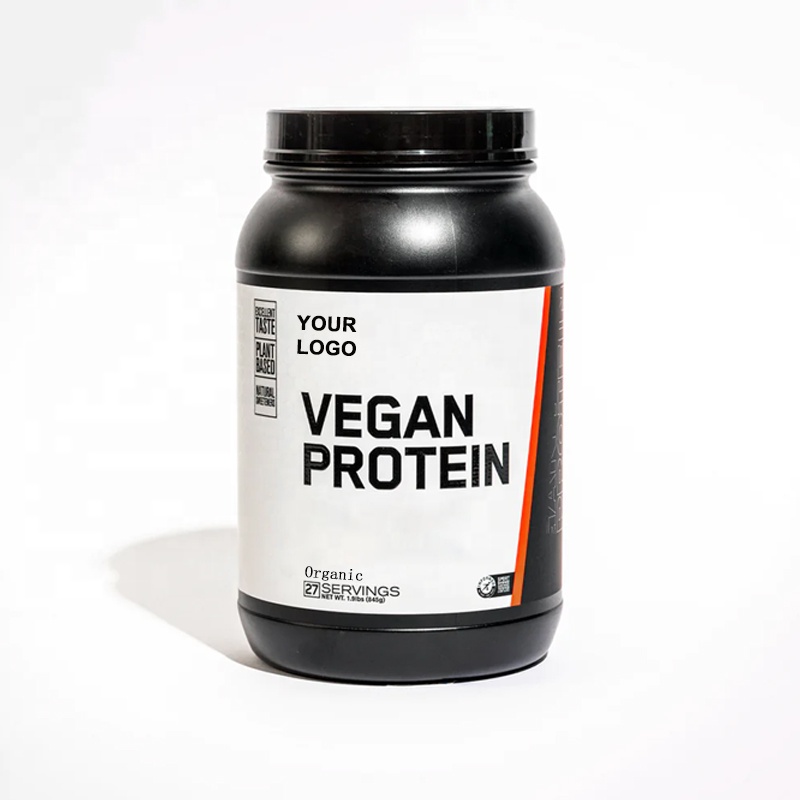 Özel etiketler doğal bitki bazlı Protein kilo kaybı hızlı çözme takviyesi unu organik Vegan Protein tozu