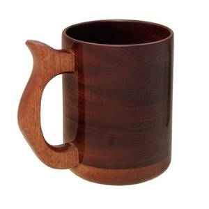 Natural Wooden Beer <b>Mug</b> With Handle Rustic Wood Coffee Tea Cup Solid Wooden Drinking <b>Mug</b> Custom Eco Friendly Gift Logo Cup - Product Image 1