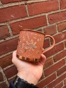 Copper <b>Mug</b> Cup With Handle <b>Vintage</b> Design Heat Resistant Home Use - Product Image 5