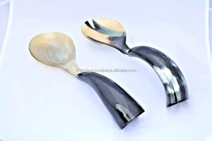 Cuchara de cuerno de vaca hecha a mano Acabado pulido Elegante comedor natural y vajilla Cubiertos Perfecto para uso en el hogar y restaurante - Product Image 3
