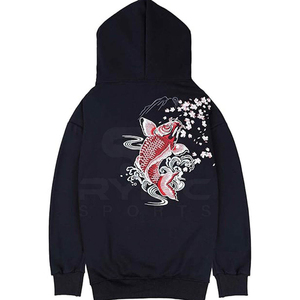 Embroidered Hoodie Heavyweight Fleece <b>Pullover</b> Custom Logo Sweatshirt Urban Fashion Embroidered Hoodie - Product Image 3