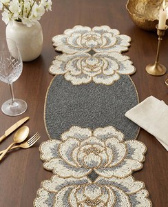 Stylish Decorative Beaded Embroidery <b>Placemats</b> Handmade <b>Table</b> Accessories for <b>Dining</b> <b>Table</b> Home Kitchen Hotel and Restaurant - Product Image 3