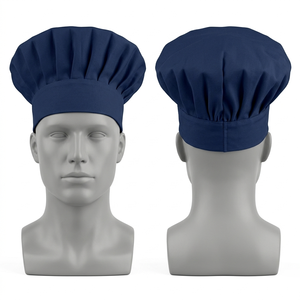 Casquette de chef pour homme en polycoton rouge avec bande élastique, chapeau de boulanger, broderie personnalisée, logo imprimé, accessoires de cuisine - Product Image 6