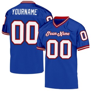 Maillot de football vintage style royal blanc et rouge en gros – Tenue d'équipe personnalisée - Product Image 2