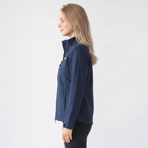 Veste softshell imperméable personnalisée à col montant pour l'entraînement, la randonnée et le camping en plein air pour femmes - Product Image 4