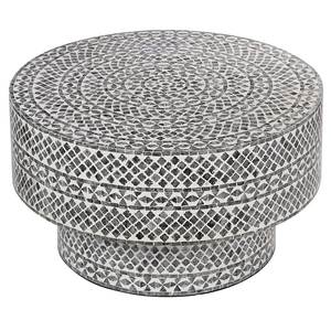 Mesa de Centro Artesanal con Incrustaciones de Hueso, Mueble Intrincado con Mosaico, Centro de Mesa Decorativo Artístico, Decoración de Lujo para Interiores de Salón Premium - Product Image 4