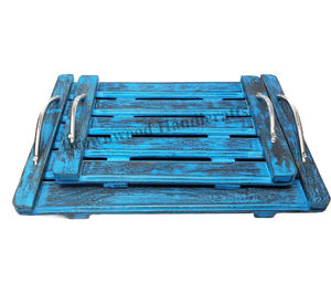 Plateau de service en bois de pin de haute qualité pour les hôtels et les restaurants Plateau alimentaire Vente directe d'usine Organisateur de vaisselle - Product Image 6