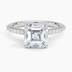 Anillo BOJ 064 con Corte Asscher, Plata 925, Anillo de Diamantes Elodie Cathedral, 2ct, Color D, VVS1, Moissanita, Certificado GRA, Precio Bajo, Gran Oferta - Product Image 1
