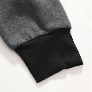 Sweat-shirt à capuche gris pour homme, coupe classique, en molleton français, design décontracté avec poche, vêtement d'automne - Product Image 3