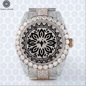Reloj de Lujo para Mujer Charm Jewells, Caja Redonda de Acero Inoxidable de 38 mm, Bisel con Diamantes, Cierre Plegable de Cuarzo Analógico - Product Image 2