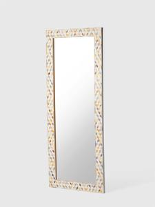 Miroir mural en nacre à design complexe et bordure arrondie, miroir mural indien fait main en os incrusté, best-seller - Product Image 3