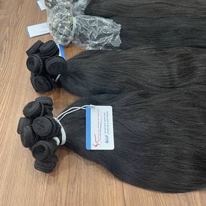 THE MOST HIGHEST QUALITY! 100% Raw Vietnamese Human Hair Super Double Drawn Many Color Handtied Weft Hair - Product Image 1
