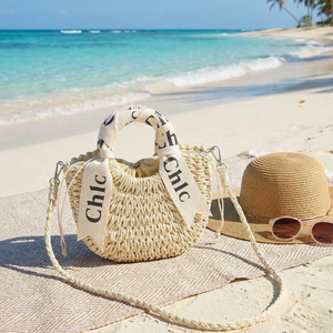 Bolso de Mano de Cuerda de Papel, Bolso Bandolera Tejido en Forma de Media Luna, Bolso de Paja Bohemio Chic para Mujer - Viettimecraft - Product Image 5