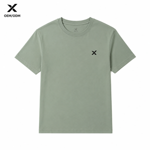 T-shirt à manches courtes pour homme X Sports City, couleur unie, col rond, coupe ample, jersey 100% coton, vêtements décontractés, logo imprimé numériquement sur le devant - Product Image 1