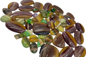 Piedras Sueltas de Fluorita Natural al por Mayor, Corte Oval y Cojín, Gema Verde Pulida con Juego de Colores para Fabricación de Joyas, Proveedor Mayorista - Product Image 4