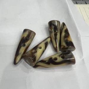 Natural Shape Eco-Friendly Buffalo Horn <b>Toggle</b> <b>Buttons</b> 2-Hole Flatback Polished Sewing Accessories for Jackets Coats DIY - Product Image 5