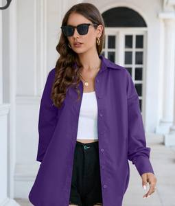 Proveedor de Fábrica: Camisas y Blusas Casuales de Color Sólido para Mujer, Primavera-Verano, con Botones, Bordado y Logotipo Frontal, Tejido de Punto - Product Image 6