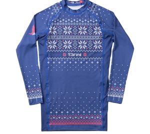 เสื้อคอมเพรสชั่นโพลีเอสเตอร์/ไนลอนรักษ์โลก ยูนิเซ็กซ์ คอปก แขนยาว พิมพ์ลายด้วยความร้อน ระบายอากาศได้ดี สำหรับออกกำลังกายและฝึกซ้อม - Product Image 1