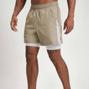 Men's Sports Casual Zipper Pocket Woven Double <b>Layer</b> Running Training Gym Wear Sportswear Quick Dry Men's Shorts - Product Image 4
