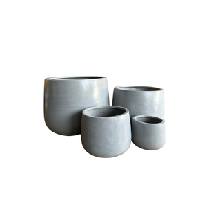 Macetas Redondas de Fibra de Vidrio de Alta Calidad, Decoración para Jardín y Hogar, Duraderas, Ligeras, Ecológicas, para Todas las Estaciones, Multi-Estilo, Tamaño Grande - Product Image 1