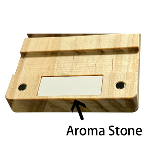 Modern Wooden Phone Holder – Mirror Cube <b>Block</b> Design with Essential Oil Diffuser, Customizable Desk Decor - Product Image 3
