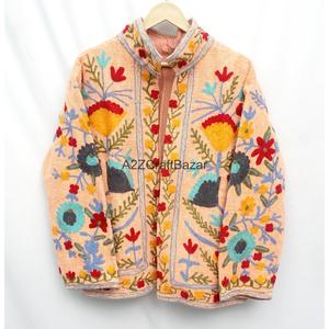 Chaqueta Bordada Suzani Vintage TNT Multicolor Hecha a Mano, Ropa de Mujer, Abrigo, Chaqueta Corta de Algodón con Bordado Suzani - Product Image 1