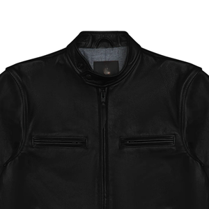 Men’s Black <b>Suede</b> <b>Leather</b> <b>Jacket</b> for Men Shirt Collar Zip Front Slim Fit Casual Premium Custom Fashion Winter Outerwear Clothing - Product Image 6