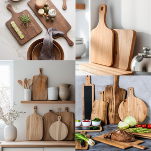 Juego de Utensilios de Cocina Hechos a Mano, Totalmente Naturales, Tabla de Cortar de Madera de Acacia con Grabado de Logotipo Personalizado - Product Image 4
