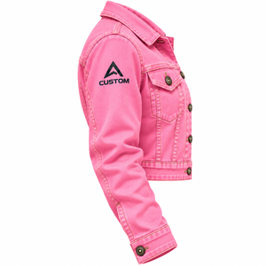 เสื้อแจ็คเก็ตยีนส์ทรงทรัคเกอร์สีชมพูสำหรับผู้หญิง ยี่ห้อ AIFRAN SPORTS แบบคอปก ติดกระดุมแถวเดียว แขนยาว ทรงปกติ ให้ความอบอุ่น เป็นมิตรกับสิ่งแวดล้อม เหมาะสำหรับฤดูหนาว - Product Image 3